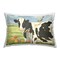 Bird Perched on Cow Design by Gwendolyn Babbitt Holstein Throw Pillow